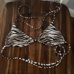 SKIMS Neutral and Black Bikini Top